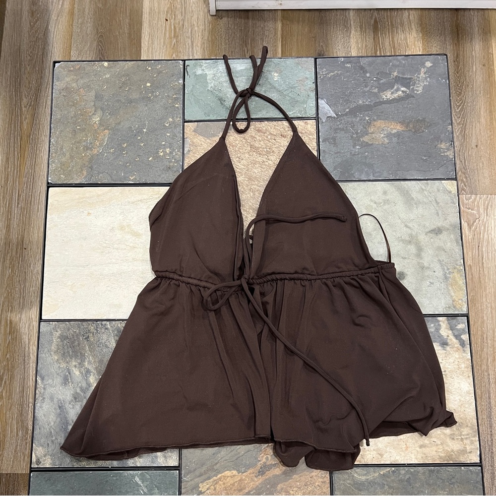 Brown Halter Top